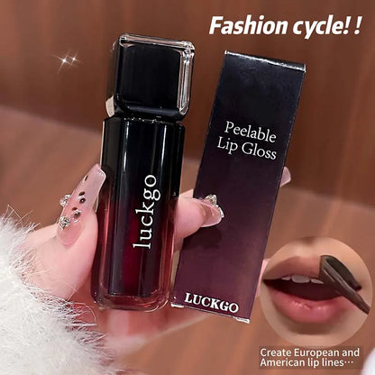 Chocolate Brown Peel Off Lip Stain Waterproof Makeup Matte Khaki Orange Liquid Lipstick Nude Black Tattoo Lips Tint Cosmetic