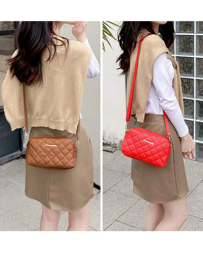 Tassel Small Messenger Bag For Women 2023 Trend Lingge Embroidery Camera Female Shoulder Bag Fashion Chain Ladies Crossbody Bags