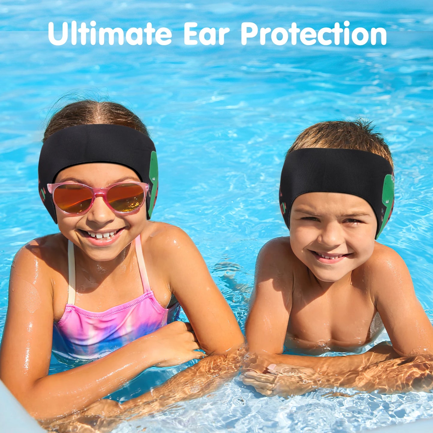 HeySplash Swimming Headband Swim Earplugs Kids Ear Plugs Ear Band Swimmer Ear Protection Elastic Neoprene Ear Guard