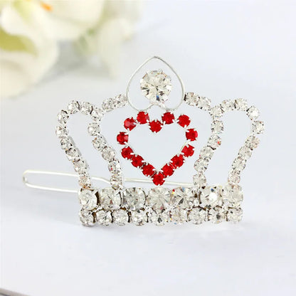 Bling Pearl Dog Collar Small and Medium Dogs Crown Hair Clips Puppy Accessories Doggy Heart and Bone Necklace Pet Supplies