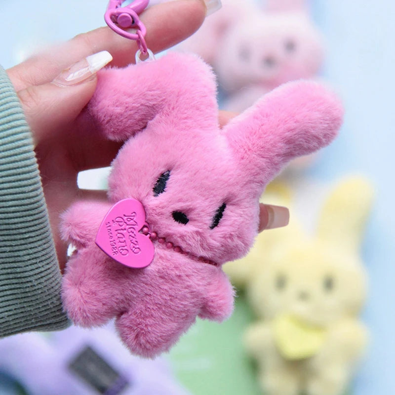 Kawaii Cartoon Rabbit Cute Plush Toys Doll Keychain Creative Backpack Pendant Decoration Kids Children Girls Boys Gifts