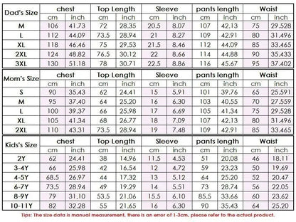 2025 New Year's Costume Short Sleeve Christmas Pajamas Set Matching Outfits for Family/Couples/Kids T-shirt+Trousers Sleepwear