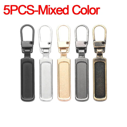 Detachable Zipper Puller Universal Replacement Tab Zippers Head Sliders Repair Kit for Suitcases Bags Clothing DIY Sewing Craft
