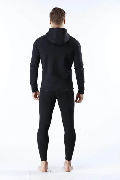 Unisex 2MM Neoprene Long Sleeves Jacket Hooded Cold and Waterproof Warm Top Windbreaker for Men and Women