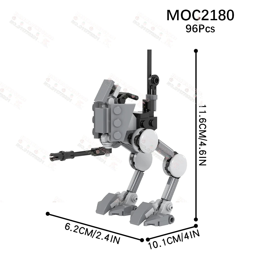 Sci-Fi Movie Series Droid Building Blocks Creative Mini Collector Turret Robot Annihilator Robot Model Bricks Toys For Kids Gift