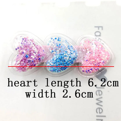 New Dog Hair Clips Love Flowing Sand Hairpins Pets Puppy Hairpins Decor Grooming Accessoires Pet Supplies