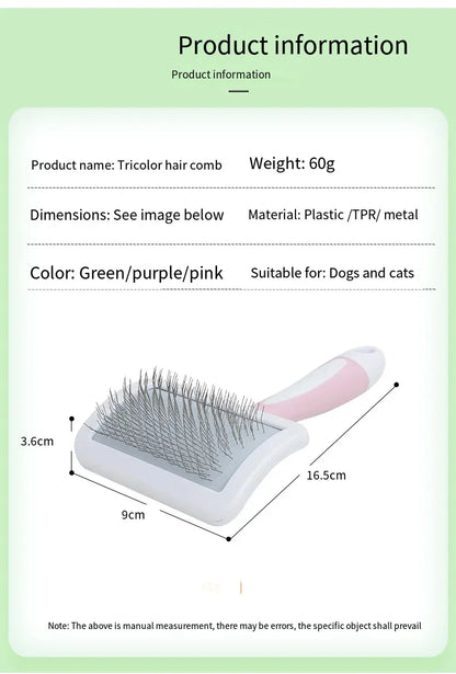 Pet Hair Shedding Comb Dog Cat Brush Grooming Long Hair Indoor Cats Brush Hair Remover Cleaning Beauty Slicker Pet Supplies