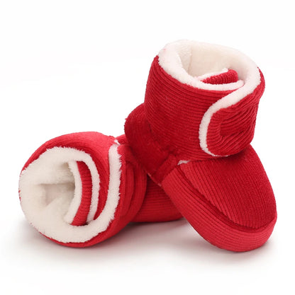 Winter Baby Cotton Shoes Thick Plush Snow Boots Soft Casual Walking Shoes for 0-18 Month Old Comfortable Toddler Footwear
