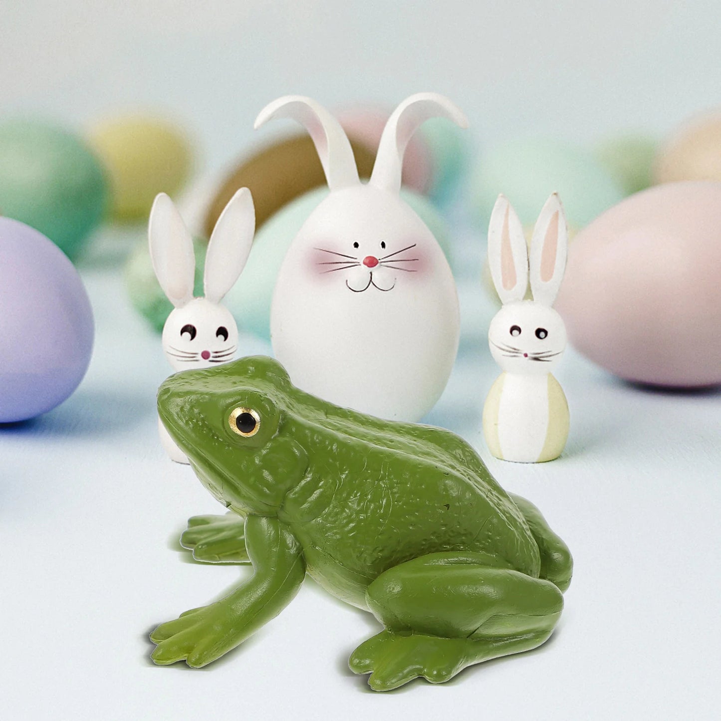 Animal Model Toys Frog Gift Early Education Puzzle Ornament Statue Plastic Teaching Prop Figurine