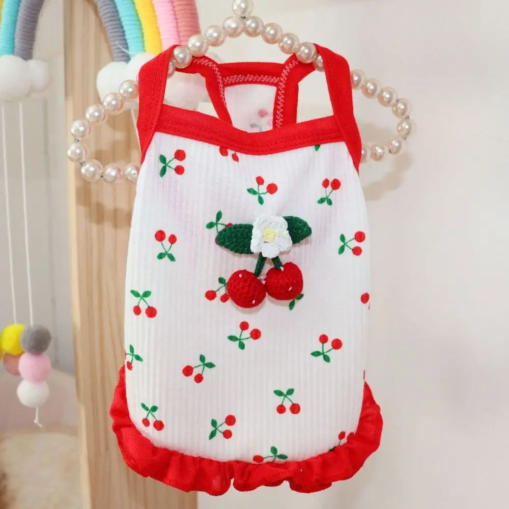 Pet Supplies Cute Little Dog Summer Strap Soft Fashion Dog Vest Breathable Pet Clothes for Kittens Puppy