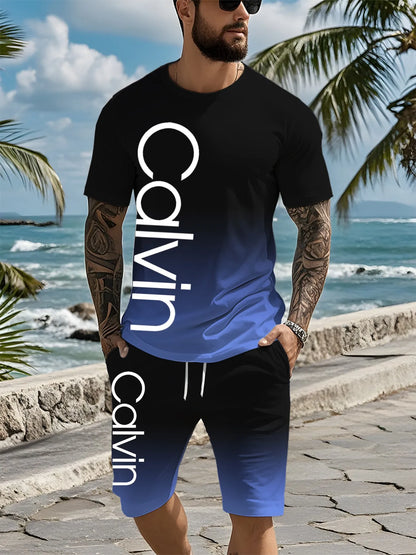 The new high-end men's 2025 suit features a casual color combination and a novel summer outfit