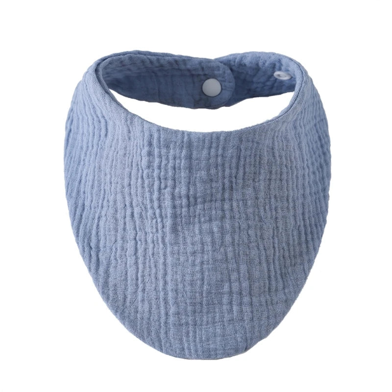Baby Bibs Organic Cotton Muslin Scarf Burp with for Triangle Gauze Water Absorb Bandana for Boys Girls