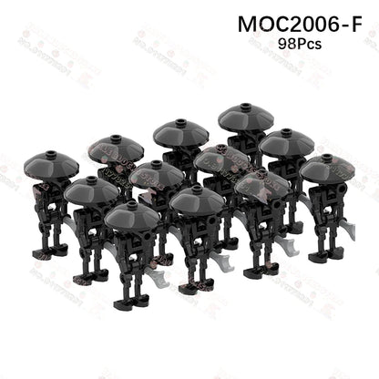Sci-Fi Movie Series Droid Building Blocks Creative Mini Collector Turret Robot Annihilator Robot Model Bricks Toys For Kids Gift