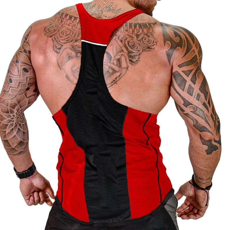 Fashion New Men's Vest Sports Fitness Sleeveless Vest Summer Casual Oversized Men's Top Y2K Style Breathable and Refreshing Vest