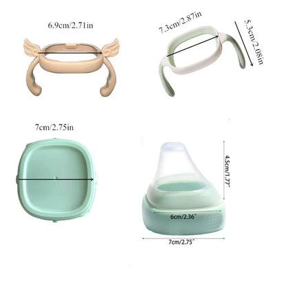 BPA Free Classic Newborn Bottle Grip Handle Compatible Silicone Handles for Hegen Bottle Size Baby Feeding Bottle Accessories