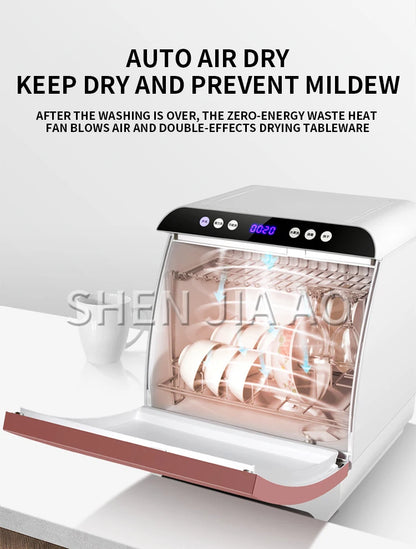 1200W Household Dishwasher Washing Machine Fully automatic Dishwashers Desktop Dish Washers Small Disinfecting Dishwasher Mini
