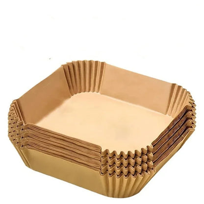 100Pcs Non Stick Air Fryer Liners Oil Waterproof Parchment Paper Baking Roasting Microwave Pre Cut Air Fryer Accessories