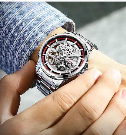 Unique Design AILANG Skeleton Dial Watch Men Luxury Brand Automatic Mechanical Men Watches relogio Waterproof