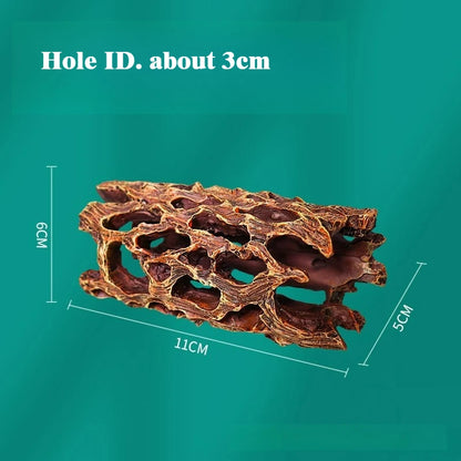 Aquarium Hideout Caves, Fish Shrimp Shelter Breeding Spawning Holes for Cichlids Plecos,Fish Tank Decor, Aquatic Pet Supplies