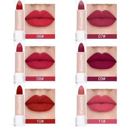 CmaaDu 15Color Pro 24HR Weightless Colour Matte Nude Velvet Liquid Rich Matte Finish Lipstick Lipgloss Waterproof Lip Makeup