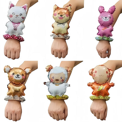 10pcs Cute Animal Hand Wearing Balloons Bear Rabbit Sheep Cat Wrist Ballon Birthday Party Decoration Kids Toys Baby Shower