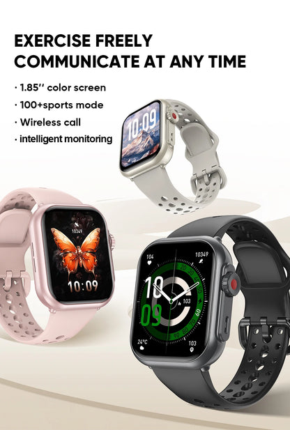 LIGE New 1000mAh Big Battery Smart Watch Full Touch Bluetooth Call Men's Watches 100+ Sports Mode Heart Rate Monitor Smartwatch