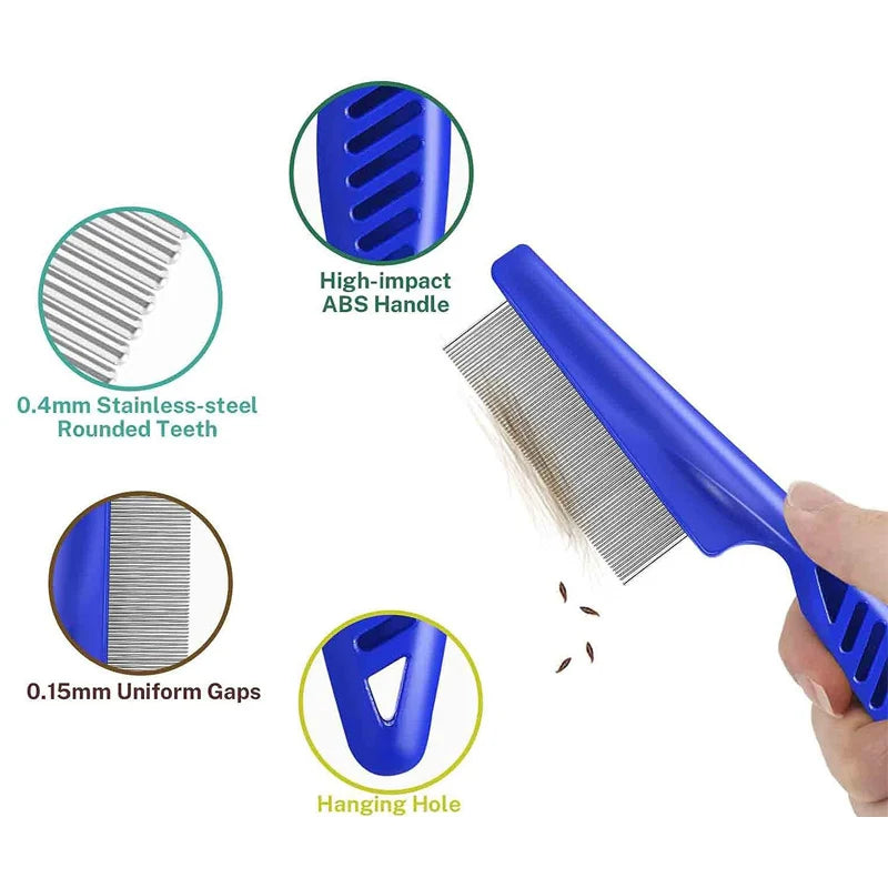 4pcs Pet Comb Beauty Removal Fleas Lice Dandruff Knots Floating Hair Cleaning Set Dogs Cats Hair Pet Supplies Accessories