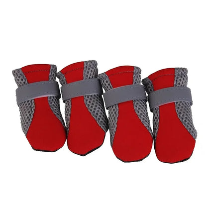Safe Anti-slip with Reflective Stripe Hot Pavement Mesh for Poodle Yorkshire Pet Supplies Dog Shoes Pet Rain Boots Dog Boots