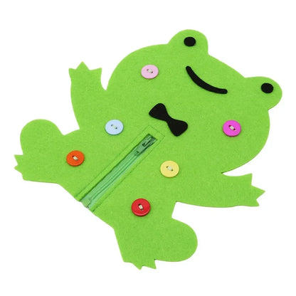 Children's Early Education Toys Animals Theme DIY Fabric Material Package Kids Educational Toy Button Buckle Zipper Teaching Toy