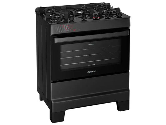 Esmaltec 5-Ball Stove Black Esmaltec Glass Table Ideal Top Glass - Bivolt