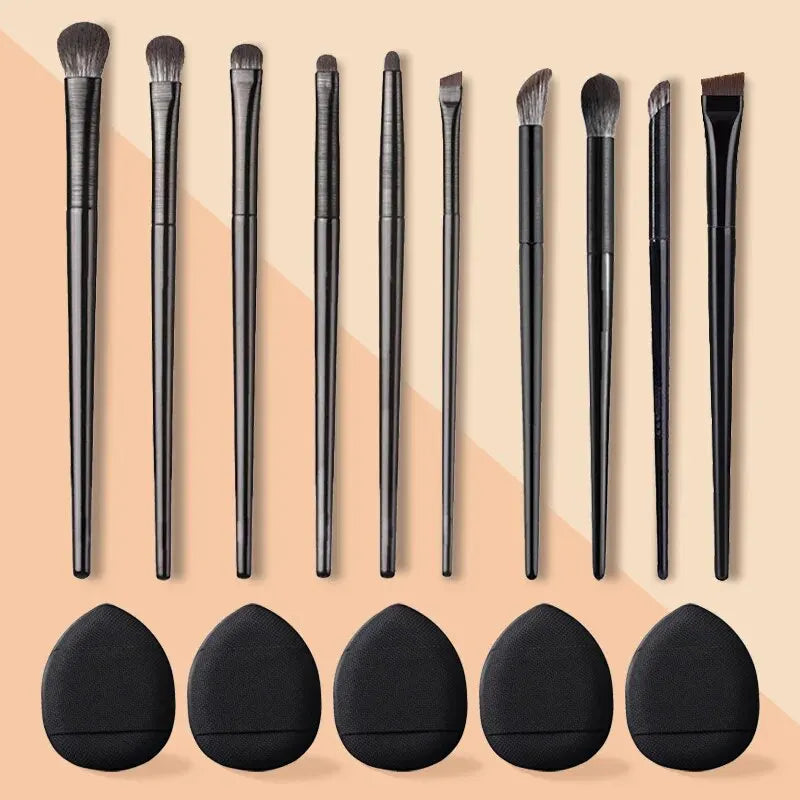 WholsealeSoft Bristle Eyeshadow Brushes 10-piece Set Eye Makeup Smudge Undercover Eyeliner Blade Eye Detail Small Makeup Brushes