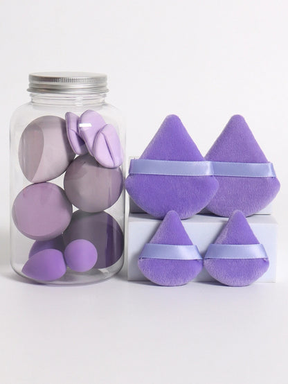 14 Piece Cosmetic Sponge Set, Cosmetic Sponge Finger Puff, Dry and Wet Foundation Make-Up Cosmetic Puff
