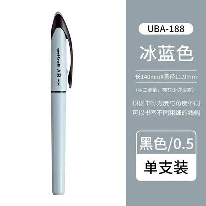 Uni Ball Air Micro Gel Rollerball Pen UBA-188 0.5/0.7MM Japanese Stationery Black Technology Straight Liquid Free Control Ink