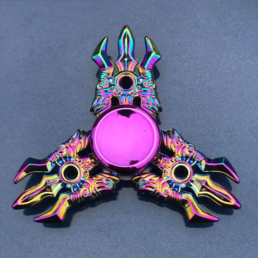 Dragon Wings Hand Spinner High Speed Low Noise Fingertip Gyro Alloy Anti Pressure Metal Rainbow Finger Spinner Children Toys