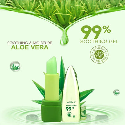 99% ALOE VERA Moistourizing Lips Batom Jelly Lipstick Long Lasting Temperature Change Color Lipstick Makeup