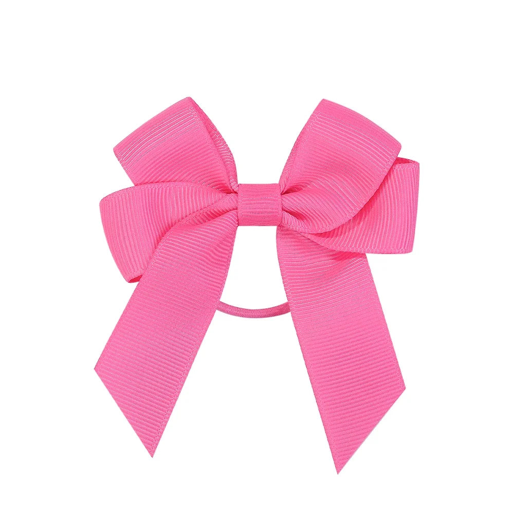 3.15inches Solid Color Hair Ribbon Hair Band for Girls Toddler Cheer Up Bows Head Rope Kids Headwear Ponytail Hair Accessories