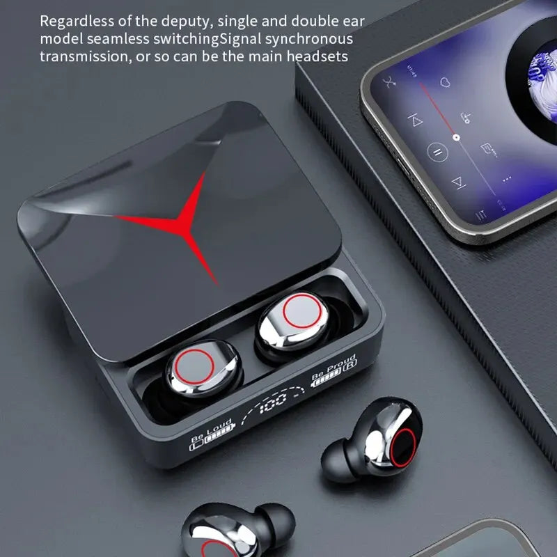 TWS M90 Bluetooth Earphone Wireless Headphone Touch Control Gaming Headsets 9D HIFI Stereo Sound Noise Reduction With Microphone