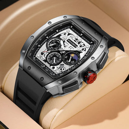 Relogio Masculino FOXBOX Men Watch LIGE Top Brand Luxury Military Square Watch Men Military Waterproof Quartz Watches For Men