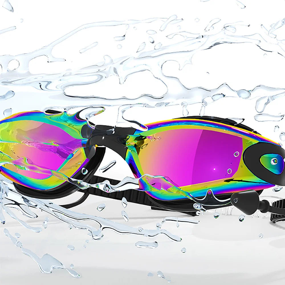 Creative HD Summer Swimming Goggles Anti Fog Waterproof Swim Eyewear Adjustable Silicone Diving Swim Glasses Men Women