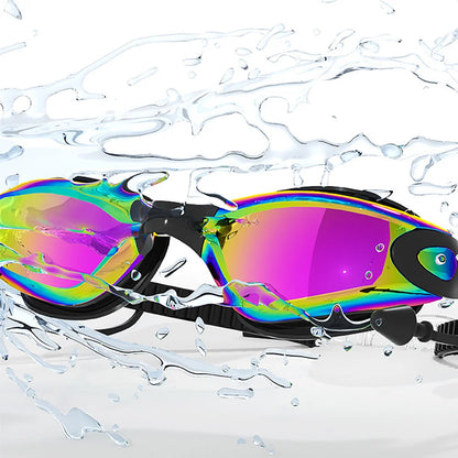 Creative HD Summer Swimming Goggles Anti Fog Waterproof Swim Eyewear Adjustable Silicone Diving Swim Glasses Men Women