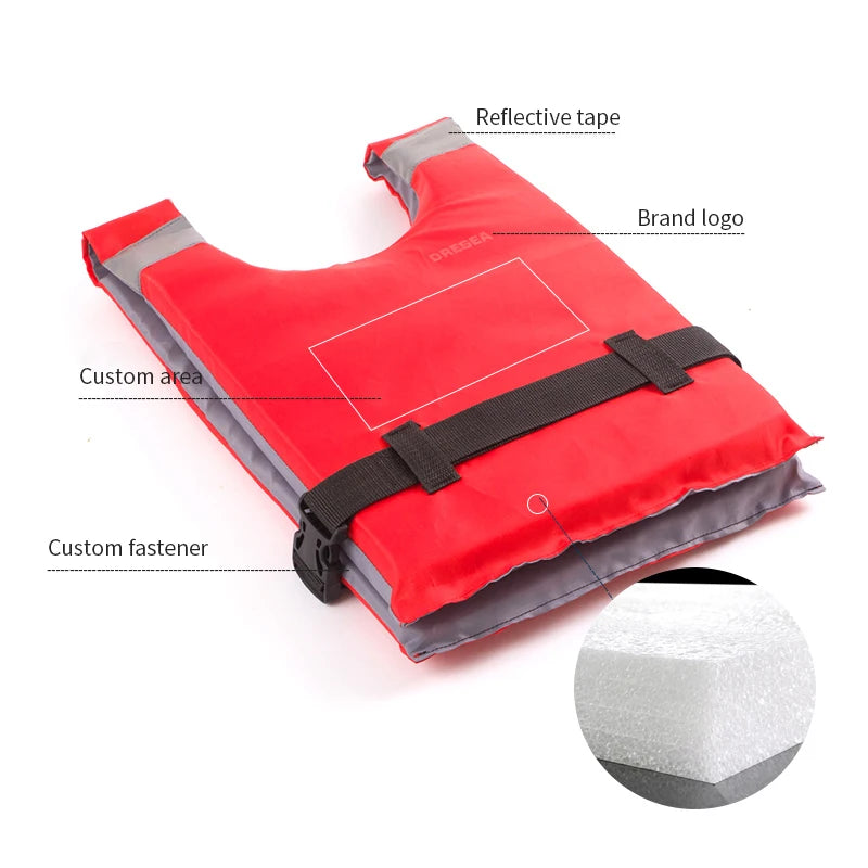 Jet Ski Life Vest for Men, Open-Sided, PFD Kayak Life Jacket, Survival Buoyancy Aids for Adults, 90 kg