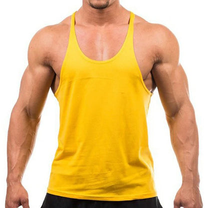 2023 New Bodybuilding Brand Jogger Gym Singlet Training Bodybuilding Tank Top Vest Shirt Sleeveless Fitness Cotton Shirt For Men