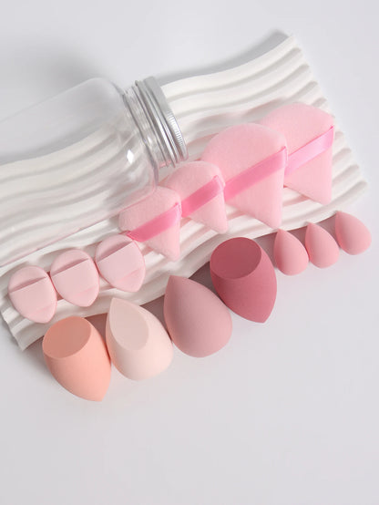14 Piece Cosmetic Sponge Set, Cosmetic Sponge Finger Puff, Dry and Wet Foundation Make-Up Cosmetic Puff