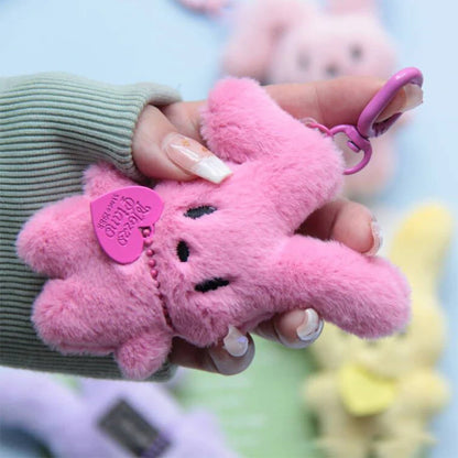 Kawaii Cartoon Rabbit Cute Plush Toys Doll Keychain Creative Backpack Pendant Decoration Kids Children Girls Boys Gifts