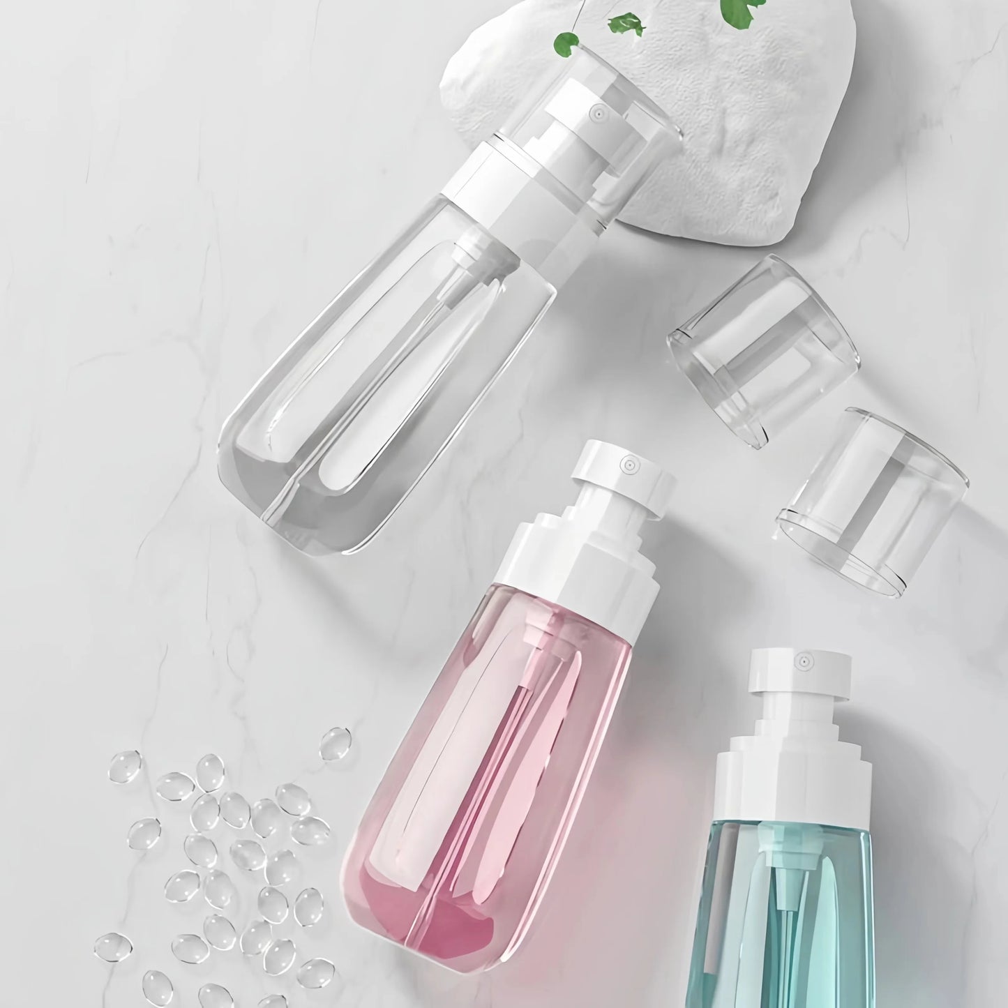 2Pack Refillable Spray Bottles 1oz/30ml Alcohol Atomizer Mini Fine Mist Liquid Containers for Skin Care Makeup Travel Accessorie