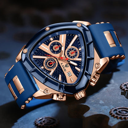 LIGE Original Luxury Men Watch Waterproof Sport Mens Quartz Wrist Watches Business Big Dial Wristwatches Relogio Masculino+BOX
