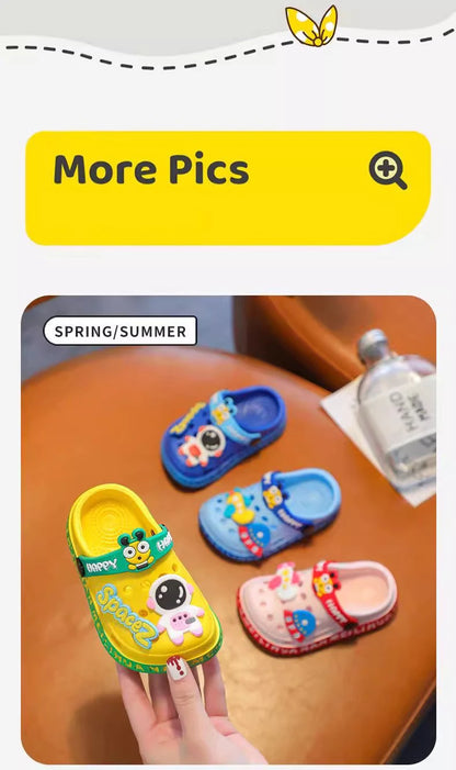 Shoes  Children's  Cartoon Baby Soft-Soled Sandals – Ultra-Light Anti-Slip Infant Closed-Toe Sandals for Boys & Girls Beach
