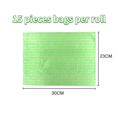 1-15Roll Pet Dog Poop Bags Dispenser Collector Garbage Bag Puppy Cat Pooper Scooper Bag Small Rolls Outdoor Clean Pets Supplies
