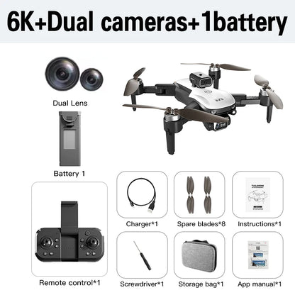 Lenovo S2S Mini Drone 8K HD Professional 4K Dual Camera Obstacle Avoidance Brushless Motor Foldable Rc Quadcopter Toys Gift