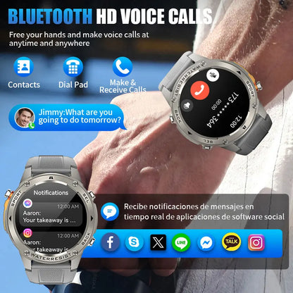 LIGE New GPS Tracker Smart Watch Men 466*466 AMOLED Screen Men Watches 50M Waterproof Outdoor Compass 500mAh Battery Smartwatch